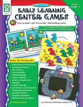 Paperback Early Learning Center Games, Grades Pk - 1: 41 "easy-To-Make" and "fun-To-Play" Skills Building Games Book