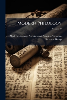 Paperback Modern Philology; Volume 19 Book