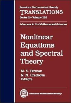 Hardcover Nonlinear Equations and Spectral Theory (Advances in the Mathematical Sciences, 59) Book