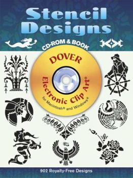 Paperback Stencil Designs CD-ROM and Book (Dover Electronic Clip Art) Book