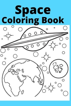Paperback Space Coloring Book: Kids for Ages 4-8 [Large Print] Book