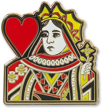 Hardcover Enamel Pin Queen of Hearts Book