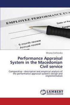 Paperback Performance Appraisal System in the Macedonian Civil service Book