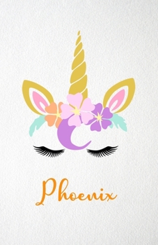 Phoenix A5 Lined Notebook 110 Pages: Funny Blank Journal For Lovely Magical Unicorn Face Dream Family First Name Middle Last Surname. Unique Student ... Composition Great For Home School Writing