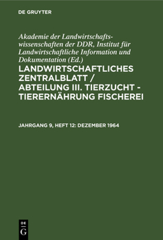 Hardcover Dezember 1964 [German] Book