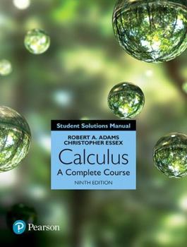 Paperback Student Solutions Manual for Calculus: A Complete Course, 9/e Book