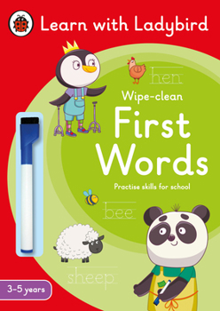 Paperback First Words: A Learn with Ladybird Wipe-Clean Activity Book 3-5 years (Ladybird Readers) Book