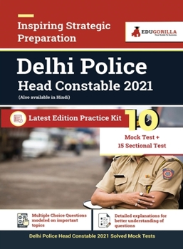 Paperback Delhi Police Head Constable 2021 10 Mock Test + 15 Sectional Test Book