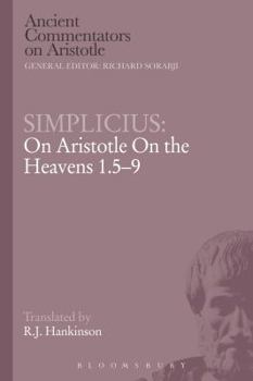 Paperback Simplicius: On Aristotle on the Heavens 1.5-9 Book