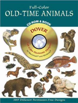 Paperback Full-Color Old-Time Animals CD-ROM and Book