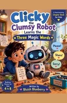 Paperback Clicky the Clumsy Robot Learns the Three Magic Words Book