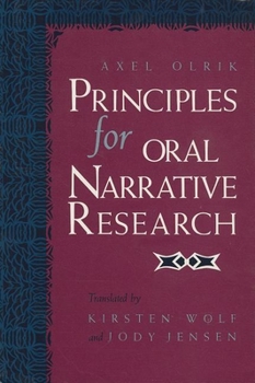 Hardcover Principles for Oral Narrative Research Book