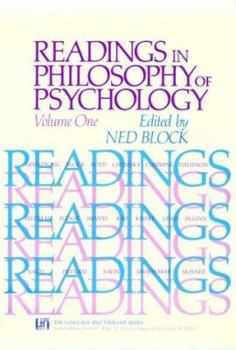 Paperback Readings in Philosophy of Psychology, Volume I Book