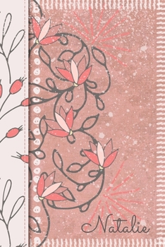 Paperback Natalie: Personalized Journal Notebook with Calendar - Diary for Women and Girls - Pink Book