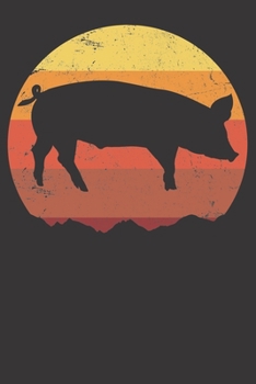 Paperback Notebook: Pig Dot Grid 6x9 120 Pages Book