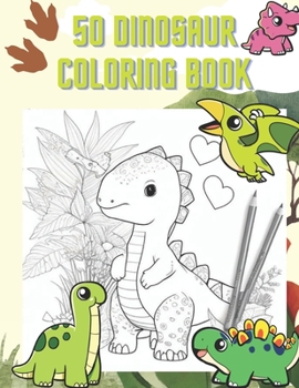 Paperback 50 Dinosaur Coloring Book