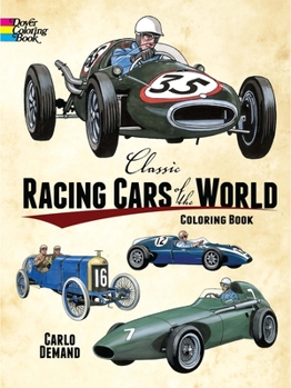 Paperback Classic Racing Cars of the World Coloring Book