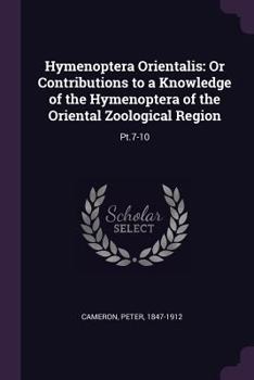 Paperback Hymenoptera Orientalis: Or Contributions to a Knowledge of the Hymenoptera of the Oriental Zoological Region: Pt.7-10 Book