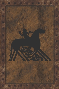 Paperback Odin Rides Sleipnir: Norse Mythology. God Odin Riding An 8 Legged Horse Called Sleipnir. Dot Grid Notebook. Book