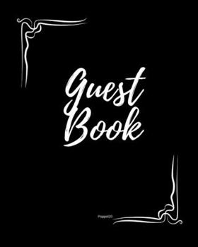 Paperback Guest Book - Black frame #1 on white paper Book