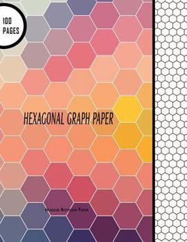 Paperback Hexagonal Graph Paper: Hexagon Notebook Paper: 100 Pages, 8.5" x 11" Large Line Drawn Hexagon Shapes For Creative Crafts, Quilting, Design, D Book