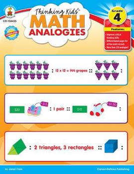 Paperback Thinking Kids'(tm) Math Analogies, Grade 4 Book