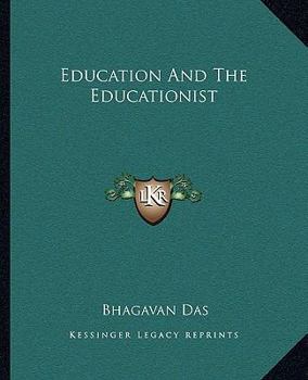 Paperback Education And The Educationist Book