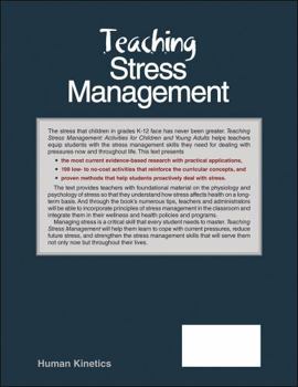 Paperback Teaching Stress Management: Activities for Children and Young Adults Book