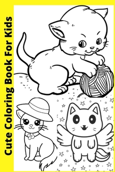 Paperback Cute Coloring Book For Kids: Ages 4-8 [Large Print] Book