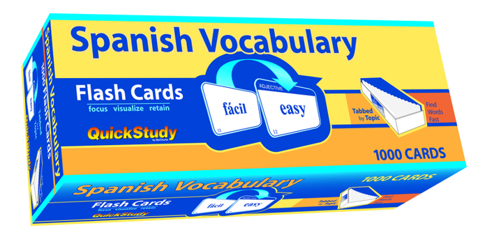 Cards Spanish Vocabulary 1000 Flash Cards: A Quickstudy Reference Tool Book