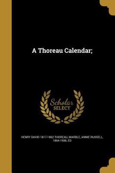 Paperback A Thoreau Calendar; Book