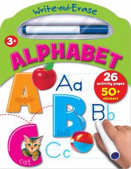Hardcover Write-and-Erase Alphabet: 26 activity pages, 50+ stickers. Book