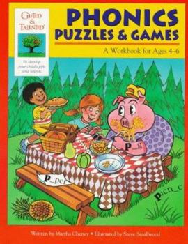 Paperback Phonics Puzzles & Games: A Workbook for Ages 4-6 Book