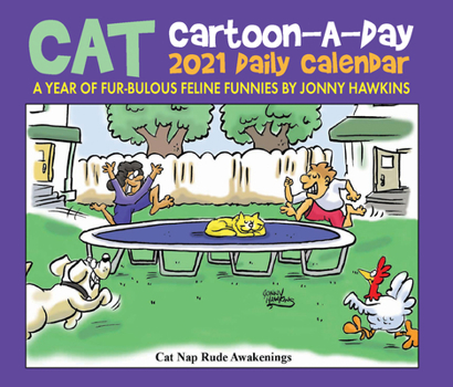 Calendar Cat Cartoon-A-Day by Jonny Hawkins 2021 Box Calendar Book