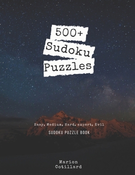 Paperback 500+ sudoku puzzles: easy, medium, hard, expert, evil sudoku puzzle book