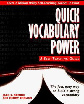 Paperback Quick Vocabulary Power: A Self-Teaching Guide Book