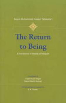 Paperback The Return to Being Book