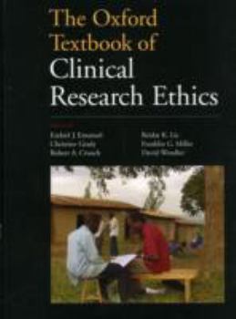 Hardcover The Oxford Textbook of Clinical Research Ethics Book