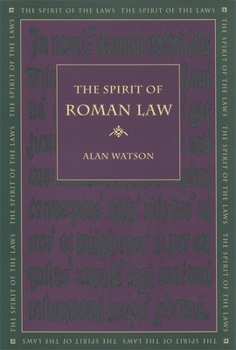 Paperback The Spirit of Roman Law Book