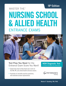 Paperback Master the Nursing School & Allied Health Exams Entrance Exam Book