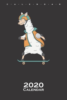 Paperback Skating Lama Calendar 2020: Lama and alpaca lovers and friends Book