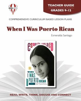 Paperback When I Was Puerto Rican - Teacher Guide by Novel Units Book