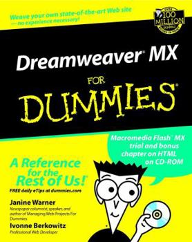 Paperback Dreamweaver MX for Dummies [With CD-ROM] Book