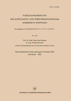Paperback Thermochemische Untersuchungen Im System Sio2 Und Na2o -- Sio2 [German] Book