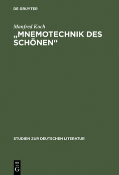 Hardcover "Mnemotechnik des Schönen" [German] Book