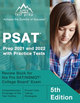 Paperback PSAT Prep 2021 and 2022 with Practice Tests: Review Book for the Pre SAT/NSMQT College Board Exam [5th Edition] Book