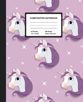Composition Notebook: Kawaii Unicorn | Wide Ruled Paper Journal | Blank Lined Workbook for Teens Kids Students Girls, for Home School & Writing Notes
