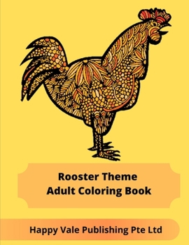 Paperback Rooster Theme Adult Coloring Book