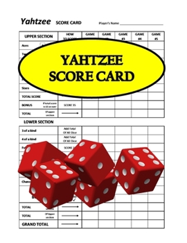 Paperback Yahtzee Score Card Book