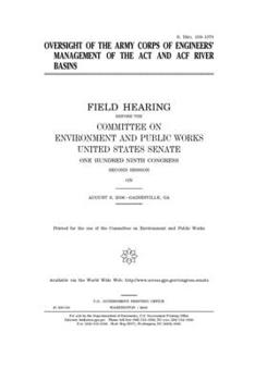 Oversight of the Army Corps of Engineers’ management of the ACT and ACF river basins